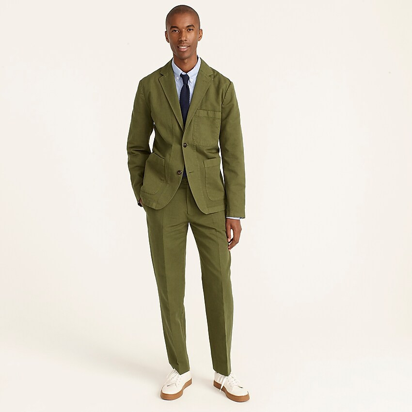 Garment-dyed cotton-linen chino suit jacket | J. Crew US
