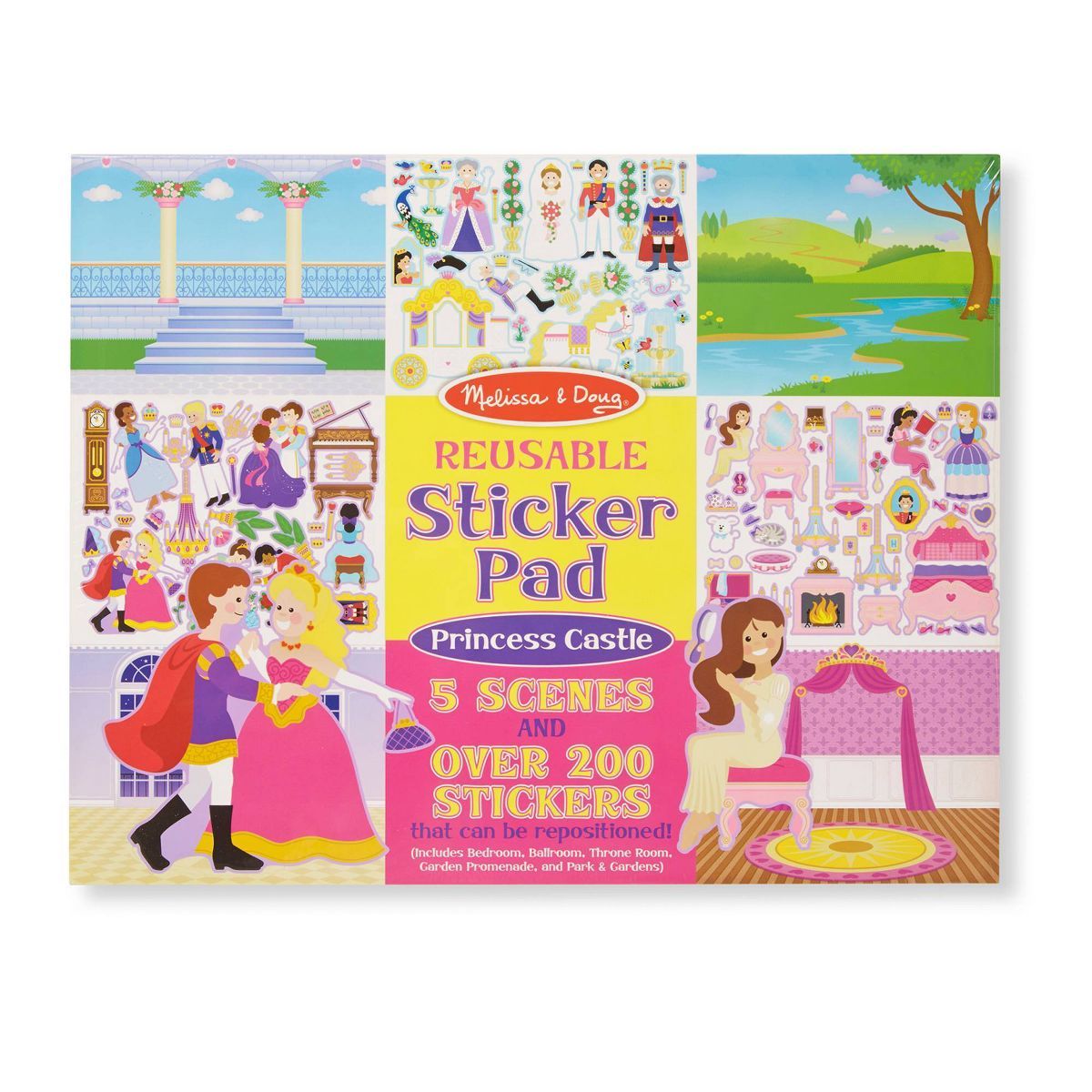 Melissa & Doug Reusable Sticker Pads Set: Fairies, Princess Castle, Play House, Dress-Up - 680+ S... | Target