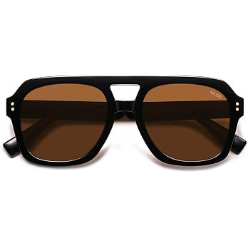 SOJOS Retro Thick Polarized Aviator Sunglasses for Women Men, Large Trendy Bold Square Pilot Shad... | Amazon (CA)