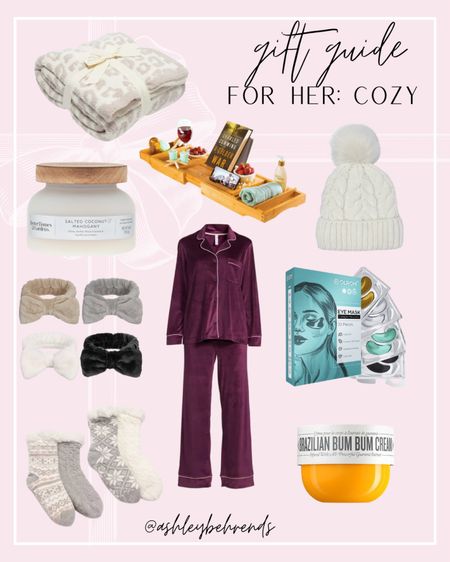 Gift guide for her: cozy edition 🎁 💞
#giftguide #holidayguide #giftsforher #cozy #blanket #lotion #giftsformom #candle #pajamas #affordablegifts #beanie #bathsupplies #bathcaddy #headbands #eyepatches #socks #fuzzysocks #soldejaniero #skincare #selfcare #velvet #velourpajamas 

#LTKHoliday #LTKSeasonal #LTKGiftGuide