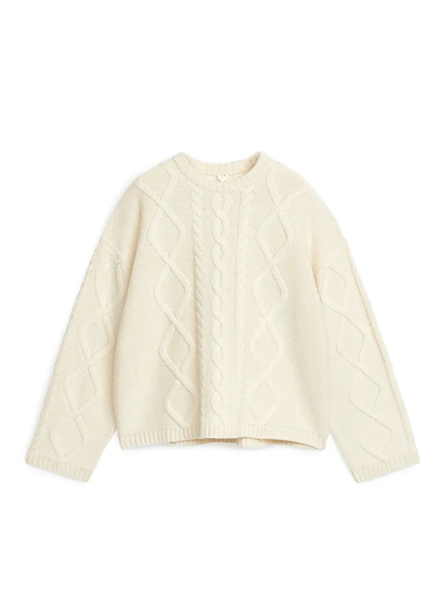 Cable-Knit Wool Jumper | ARKET (US&UK)