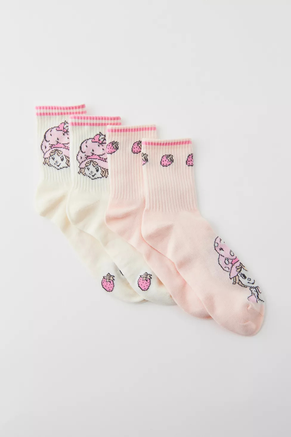Strawberry Shortcake Mid Crew Sock 2-Pack | Urban Outfitters (US and RoW)