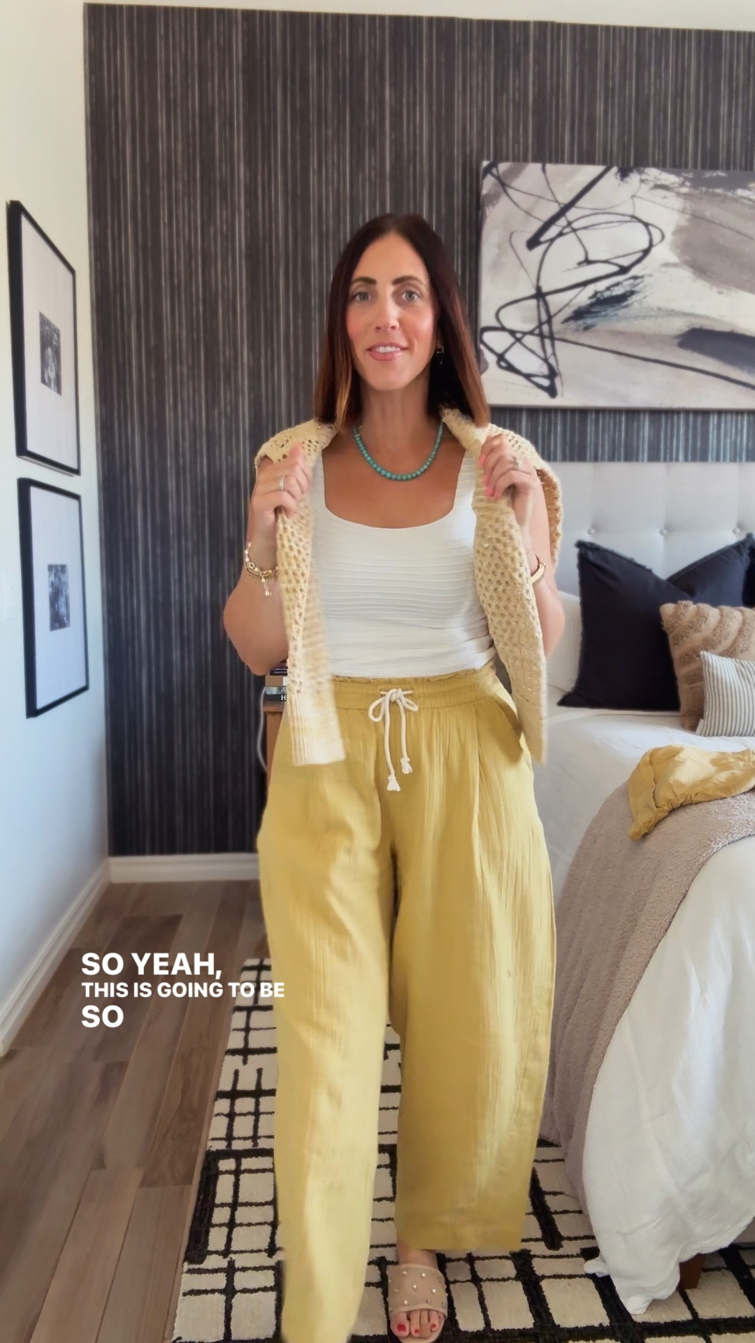 The cutest look for spring, summer on vacation! Gauze linen barrel leg pants with drawstring and pockets! 💛✨💛
Got all the coordinating pieces to go with! 
• Pants - size small
• tube, top - size small 
• linen, shorts - size small
• crochet sweater - size small 
• tank top - size small 

#CasualStyle #DressyCasual #Oldnavy #OldNavyHaul￼

#LTKootd #LTKdayinmylife #LTKmomlife