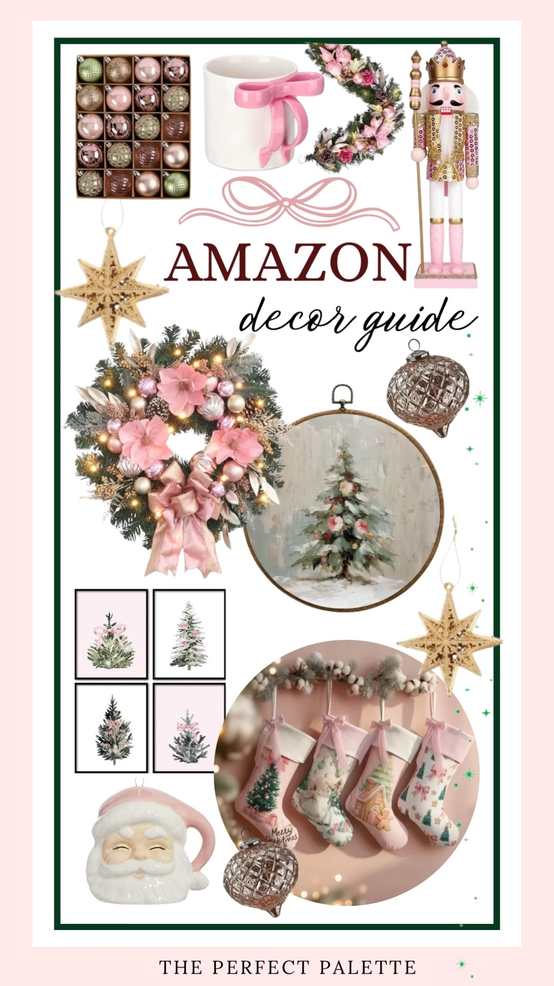 Amazon Christmas Decor, pink, green, and golds, cutest stockings, and the prettiest holiday wreath! 

Amazon, Classic Christmas decor, Christmas table, Amazon home, Christmas decor, Christmas tablescape, Holiday tablescape, Christmas place setting, Holiday place setting, Place setting, Christmas party, Christmas centerpiece, Holiday centerpiece. holiday party. holiday table.   

#LTKFindsUnder50 #LTKFindsUnder100 #LTKSaleAlert #LTKSeasonal 

#LTKHome #LTKGiftGuide #LTKHoliday