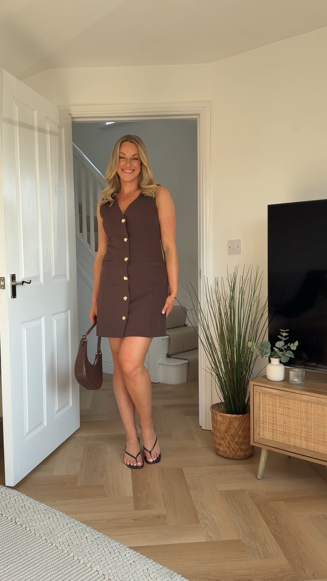 Brown waistcoat dress - tall approved - wearing size medium I’m uk 12/14 & 5’9 🤎 summer dress #LTKsummer

#LTKuk #LTKmidsize