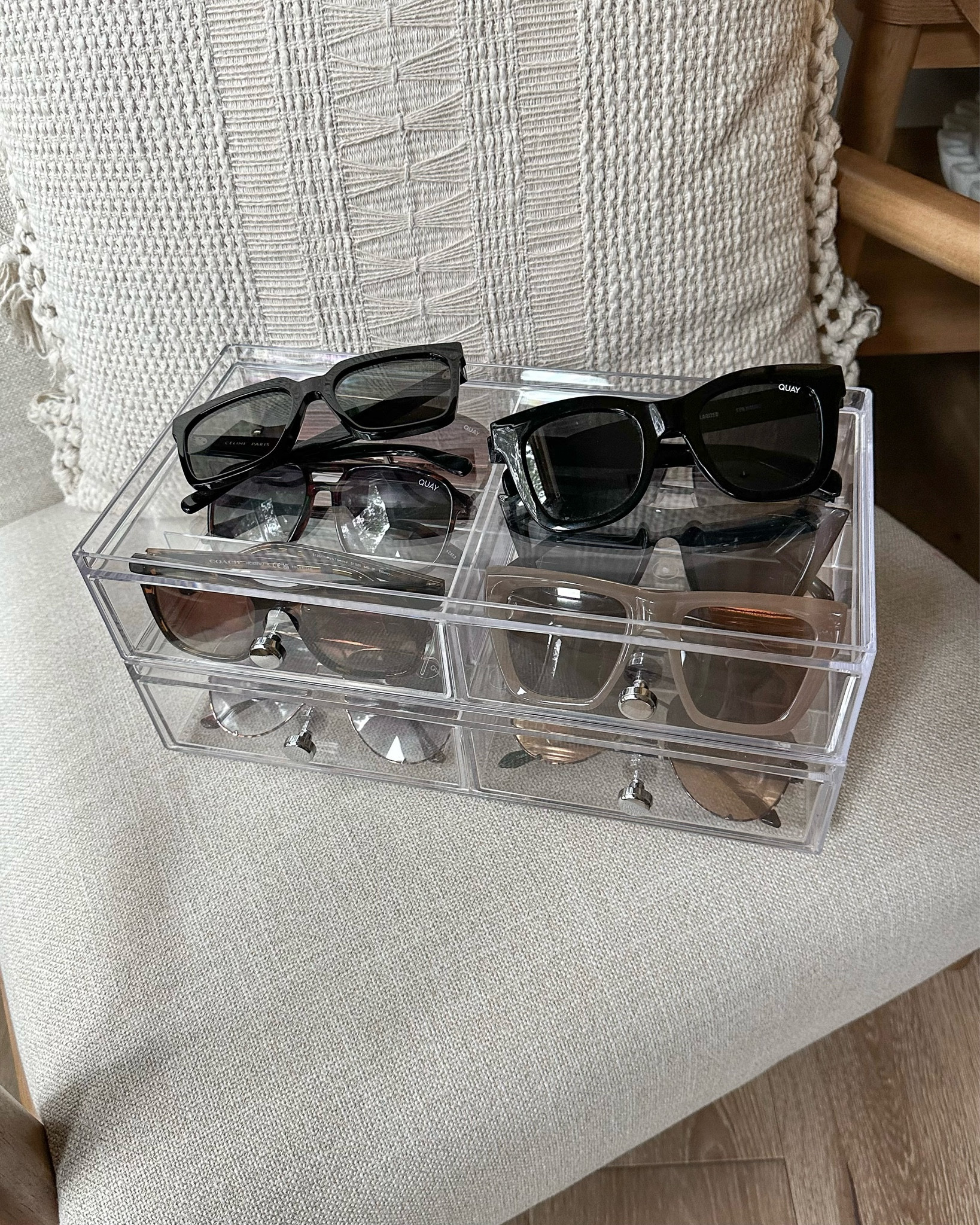 Love these stackable drawers for organizing my sunglasses! 
My oversized sunnies I place on top
Amazon finds #amazonhome #founditonamazon #liveloveblank 
#ltkfind


#LTKunder50 #LTKU #LTKBacktoSchool