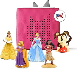Toniebox Audio Player Starter Set with Cinderella, Belle, Moana, Tangled, and Playtime Puppy - Li... | Amazon (US)
