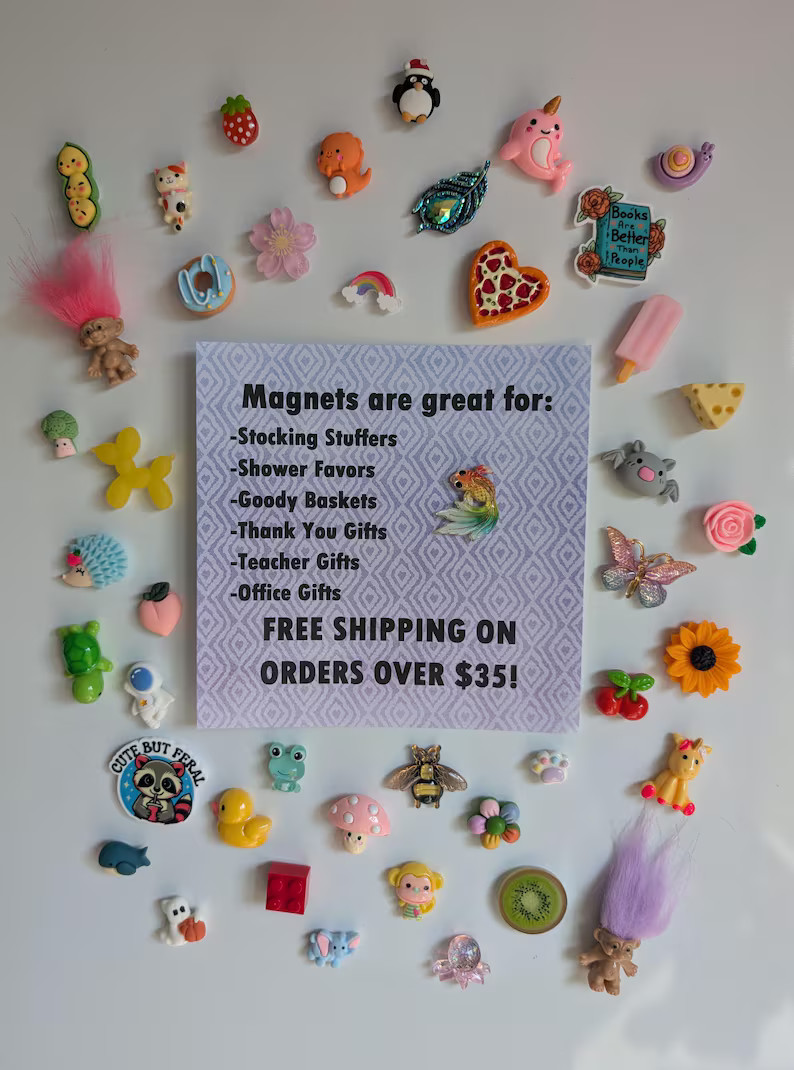 Conversation Heart Magnets - Set of 6Add some fun to your fridge... Or wherever else you want to ... | Etsy (US)