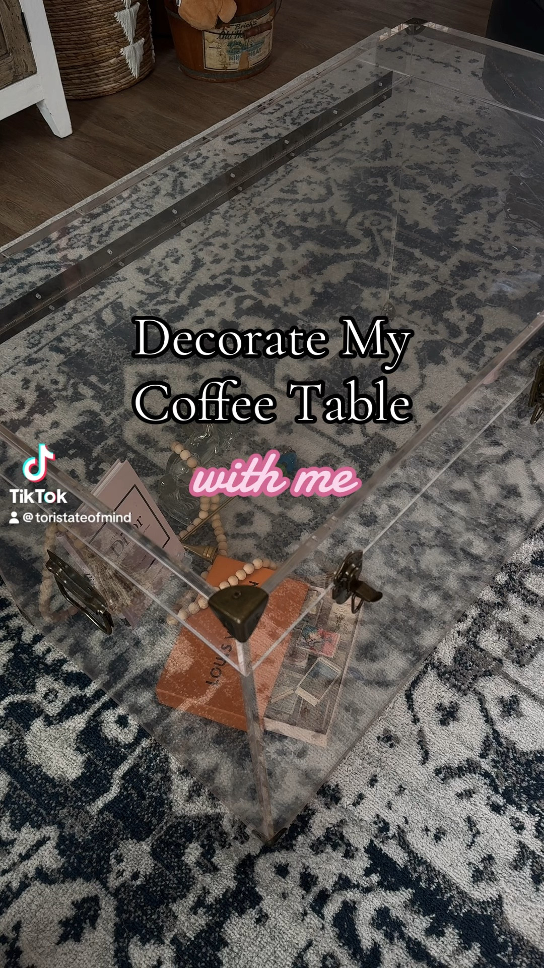 Decorate my acrylic trunk coffee table with me for summer! 

#LTKHome #LTKVideo #LTKSummerSales