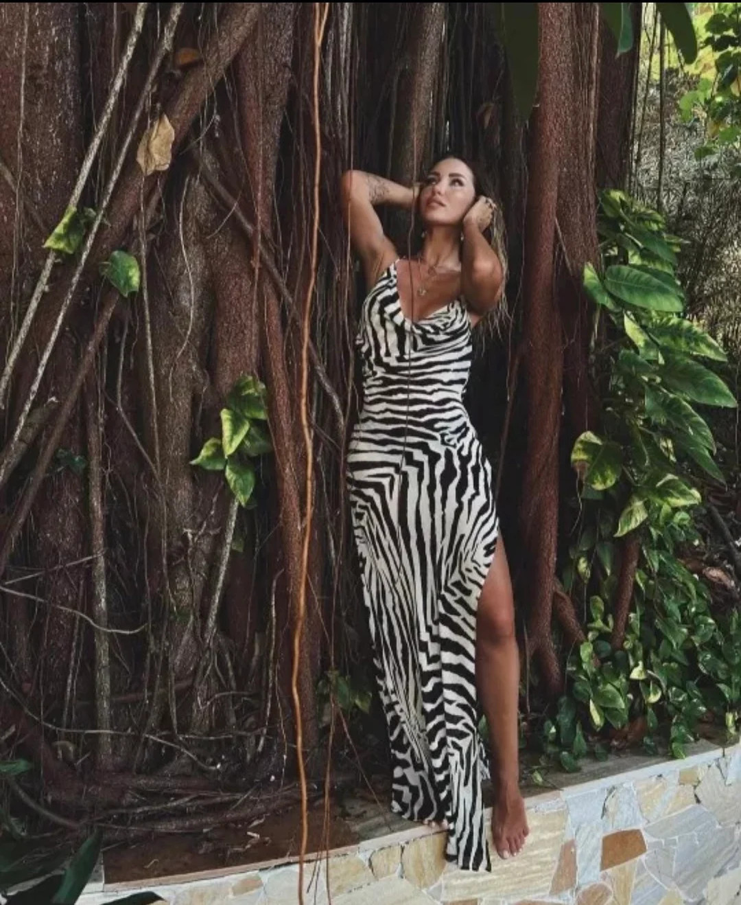 ZEBRA PRINT SLIP Dress Slip Dress Sheer Maxi Dress Zebra - Etsy | Etsy (US)