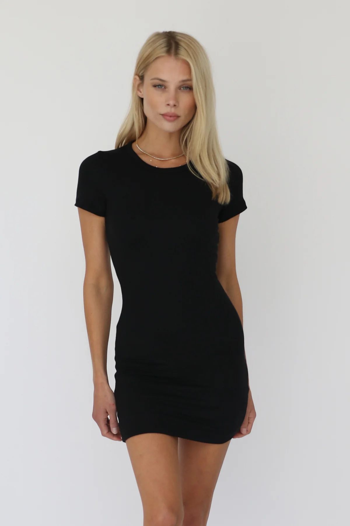 Baby Tee Dress - Black | Skatie LLC