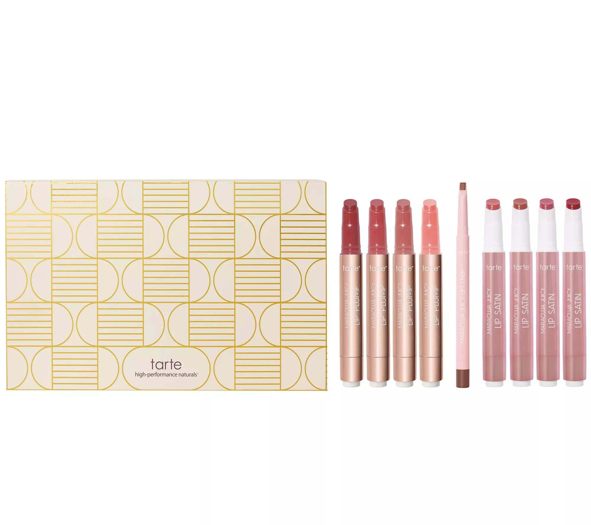 tarte 9-Piece Maracuja Juicy Lip Vault with Gift Box - QVC.com | QVC