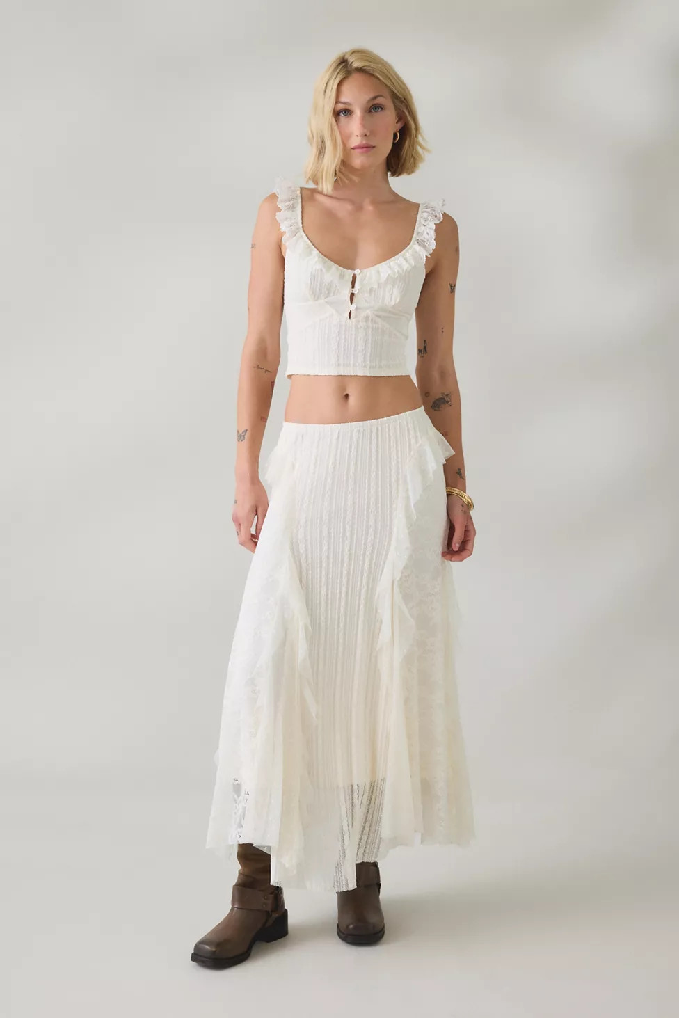 Kimchi Blue Sweet Escape Lace Maxi Skirt 2-Piece Set | Urban Outfitters (US and RoW)