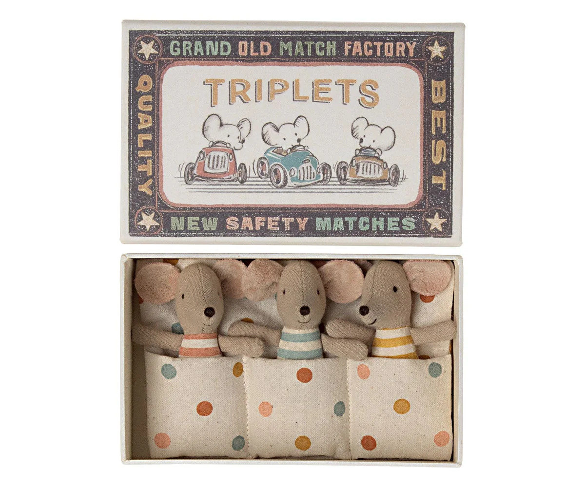 Triplets, Baby Mice in Matchbox | Maileg - Kids Toys | Bohemian Mama