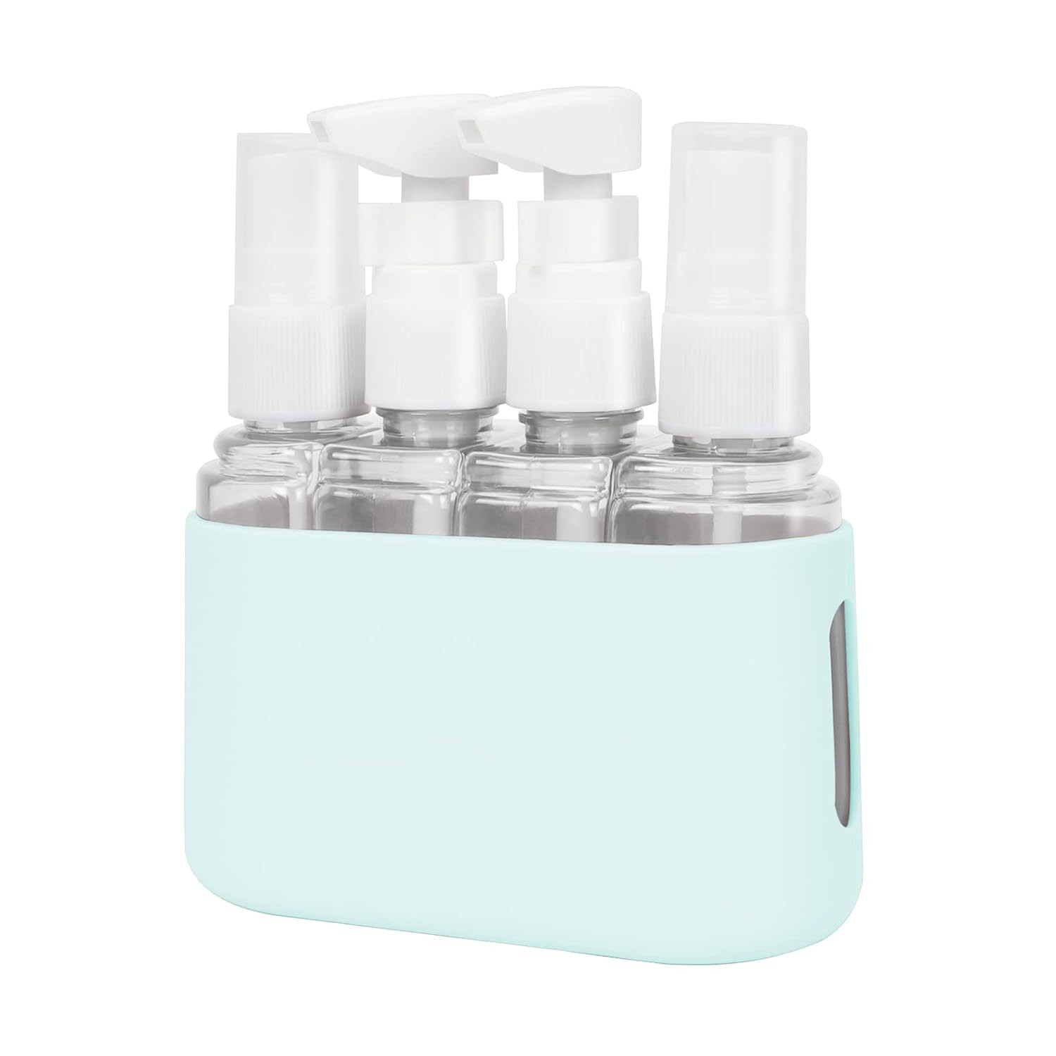 Songaa 4 in 1 Travel Containers - Leak Proof Refillable Plastic Bottles for Toiletries, Shampoo & Conditioner - Blue | Amazon (US)