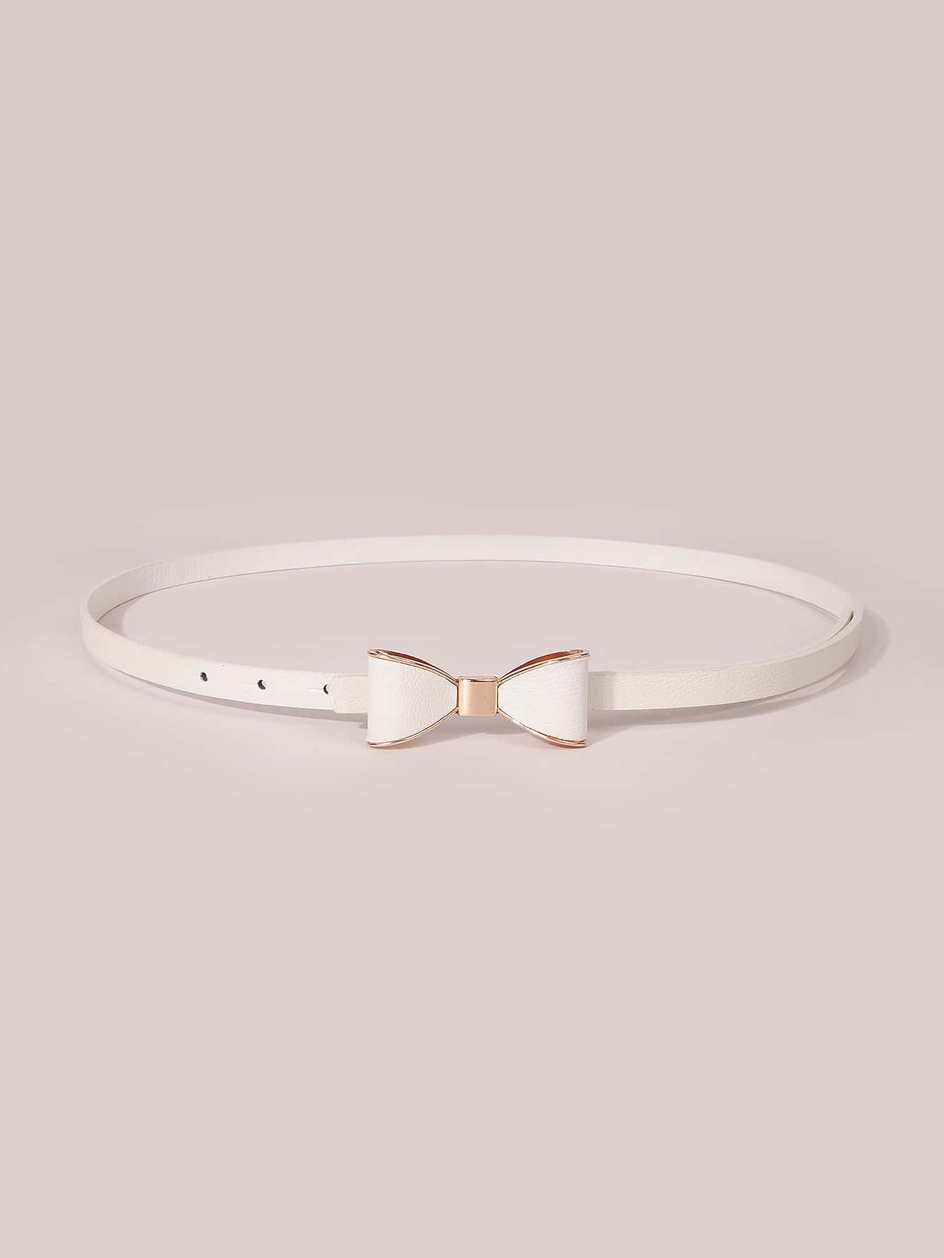 Bow Design Buckle Skinny Belt | SHEIN