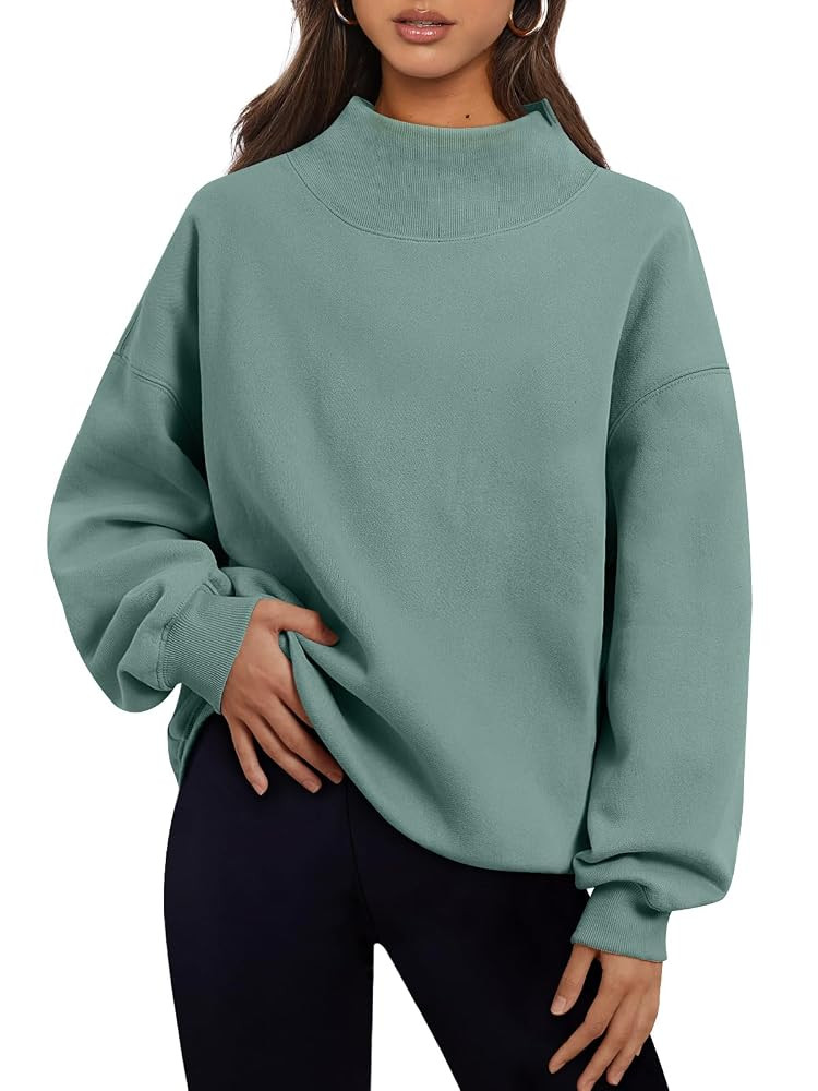 Trendy Queen Womens Oversized Sweatshirts Turtleneck Pullover Long Sleeve Hoodies Tops Fall Fashi... | Amazon (US)