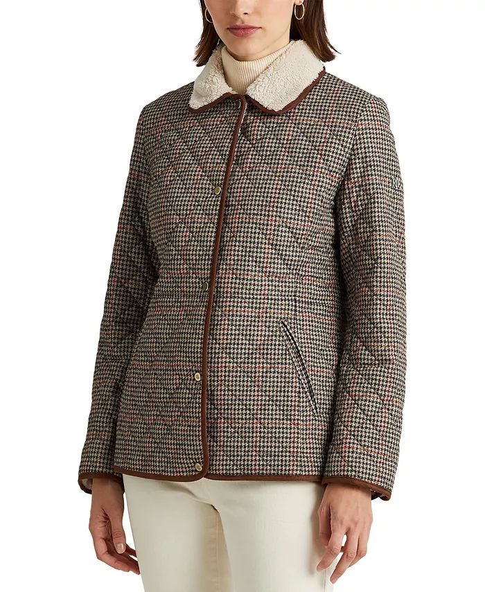 Lauren Ralph Lauren Women's Corduroy-Trim Quilted Coat, Created for Macy's & Reviews - Coats & Ja... | Macys (US)