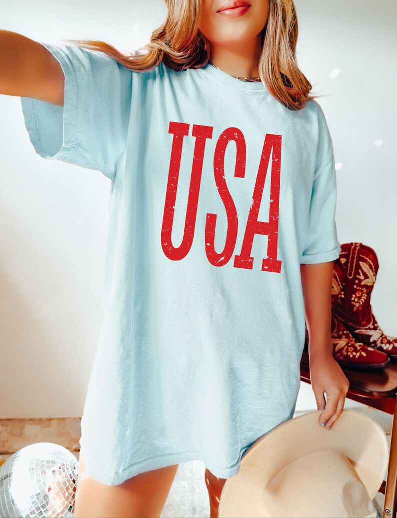 Retro Style USA Tshirt, Big USA Tshirt, USA Comfort Colors Shirt, Comfort Colors Usa Tshirt, Usa ... | Etsy (US)