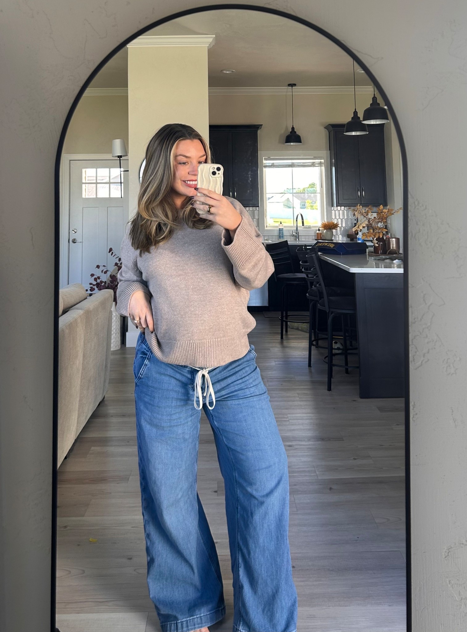 My favorite pants for pregnancy draw string jeans! 

#LTKStyleTip #LTKBump #LTKBaby