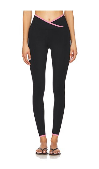 The Rae Ankle Legging in Black & Primrose | Revolve Clothing (Global)