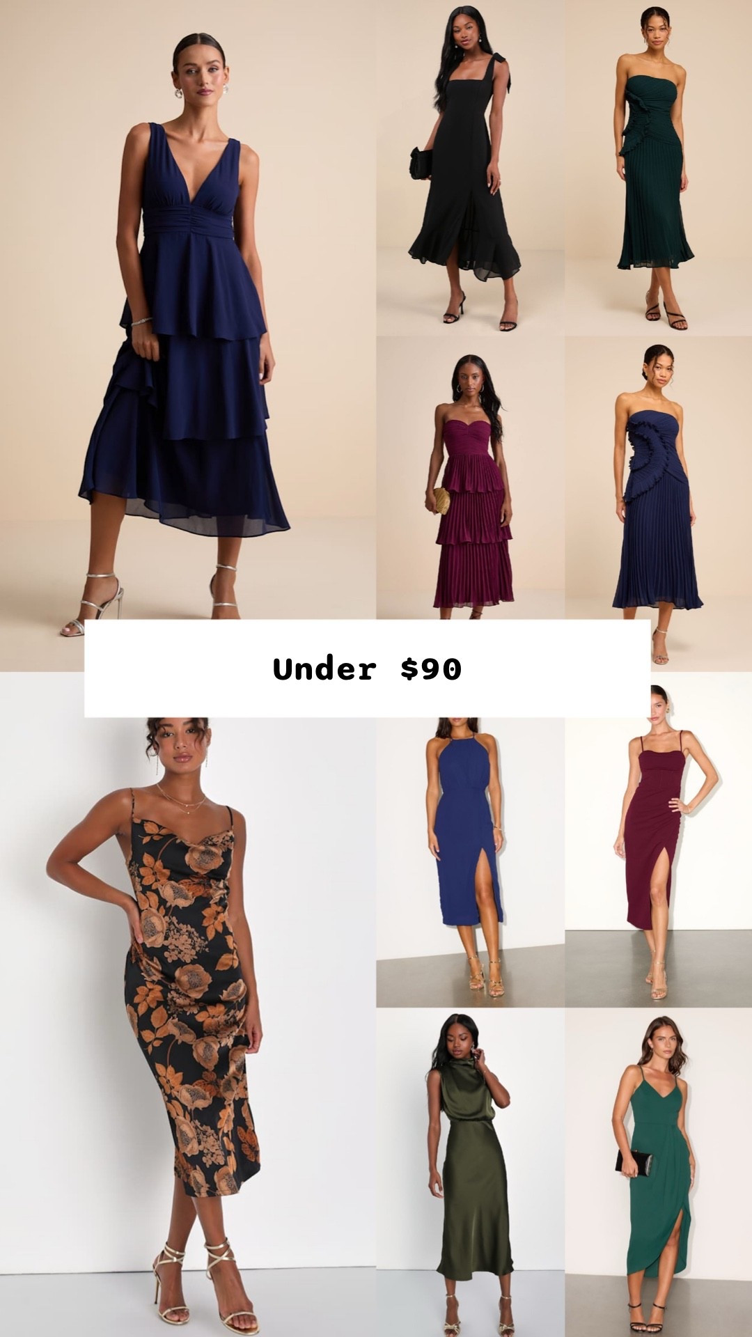 Fall wedding guest dresses under $90 for a semi formal daytime or cocktail wedding dress code. @Lulus 

Date night outfits, family photo outfits, fall wedding guest dresses, wedding guest dress summer, fall dresses.

#LTKWedding #LTKSeasonal