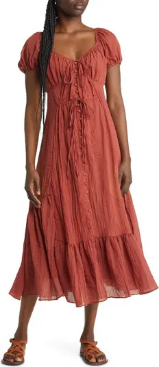 MOON RIVER Button Detail Maxi Sundress | Nordstrom | Nordstrom