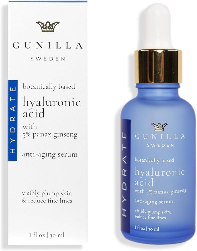 GUNILLA Hyaluronic Acid & Ginseng Serum: Vegan. Plant-Based Anti-Aging Serum, Plumping, Firming &... | Amazon (US)