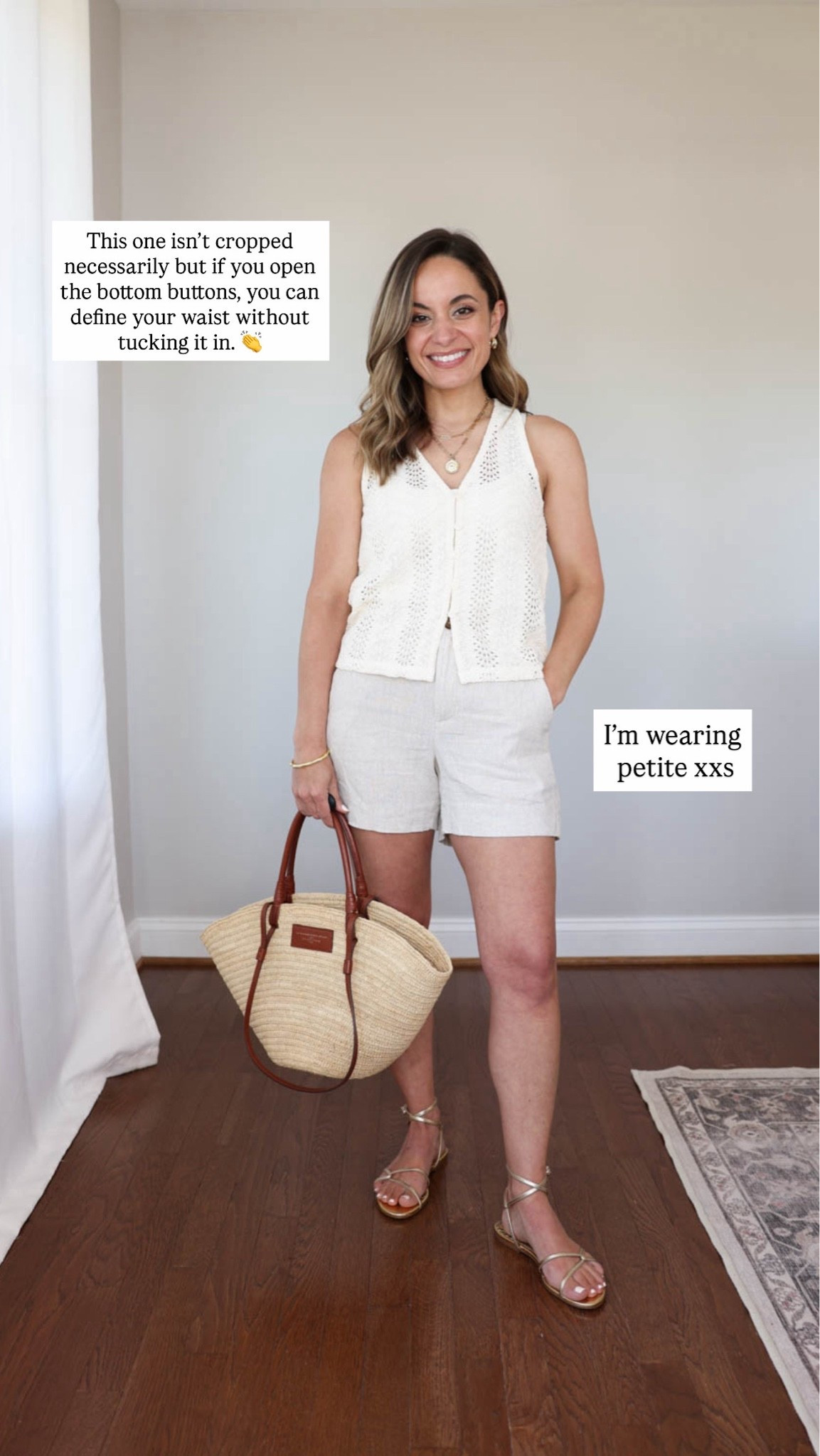 I used to almost always tuck in my tops but lately I’ve been reaching for a breezy cropped top instead. Here are 7 petite friendly options! 

Vest (LOFT): petite xxs 
Shorts (BR Factory): xxs

#LTKPetite