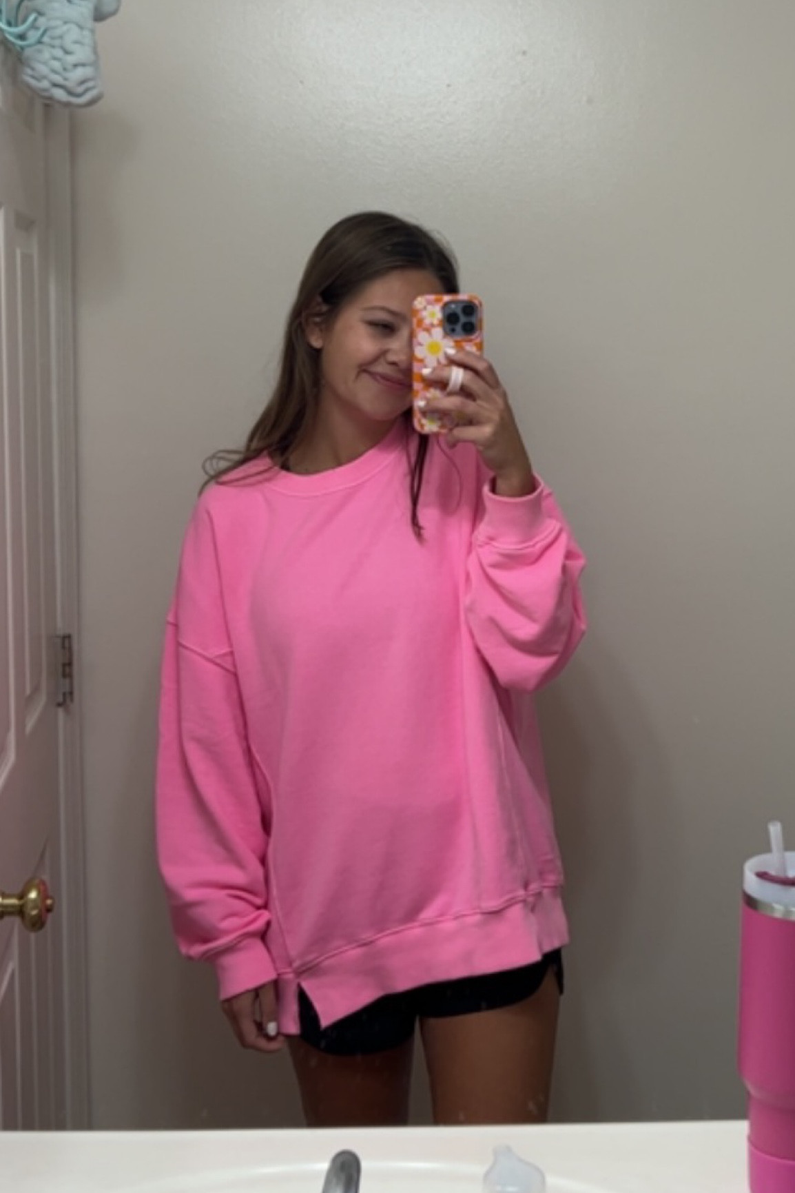 Bright pink Aerie sweatshirt! I’m wearing a size small! 

#LTKSeasonal #LTKfindsunder50 #LTKstyletip