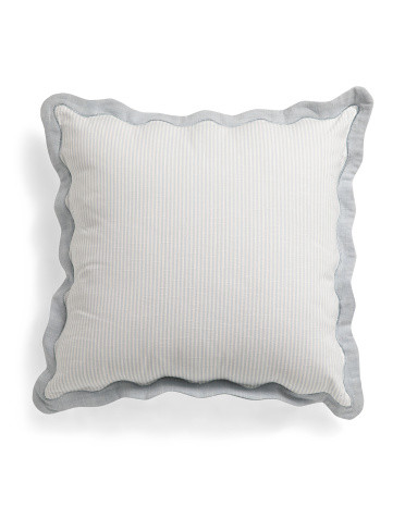 20x20 Sarah Stripe Scalloped Pillow | TJ Maxx