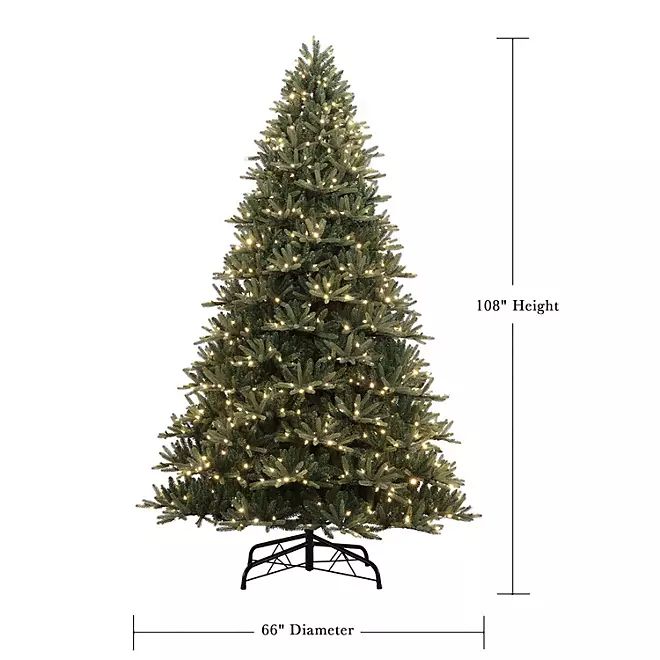 Member's Mark 9' 1,000 LED Pre-Lit Bristle Fir Christmas Tree | Sam's Club