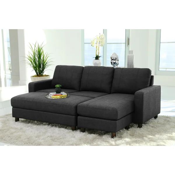 Askerby 90" Wide Reversible Modular Sofa & Chaise with Ottoman | Wayfair North America