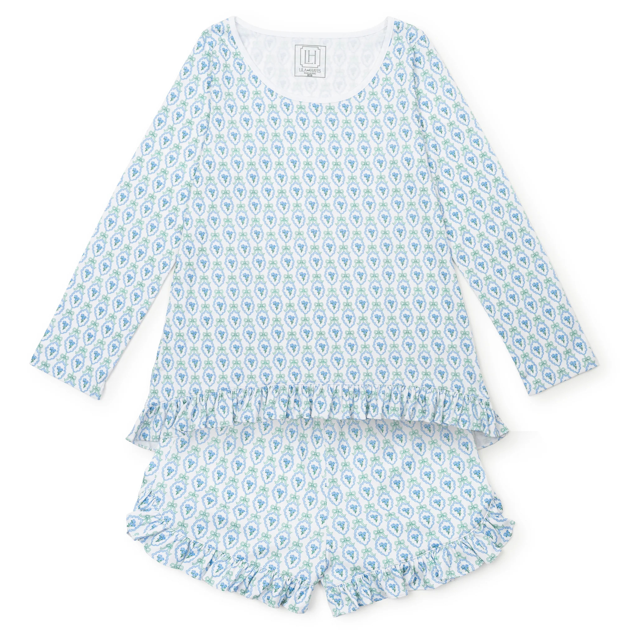 Kathryn Women's Pajama Short Set - Hampton Blooms | Lila and Hayes