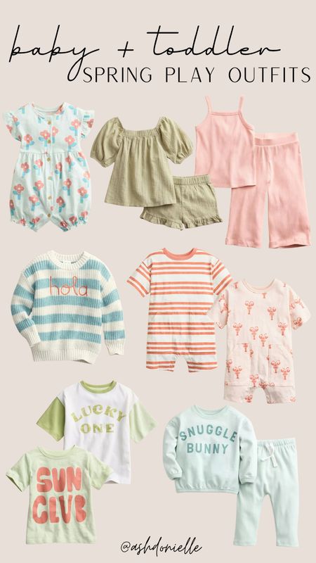 Baby + toddler spring play outfits - baby outfits - toddler spring outfits - kids spring fashion - Kohl’s kids spring outfits - baby spring outfits 

#LTKbaby #LTKkids #LTKstyletip