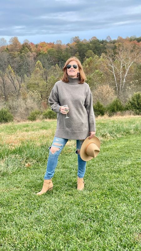 Obsessed with tunic sweaters this fall 🍂  

#LTKunder100 #LTKSeasonal #LTKunder50