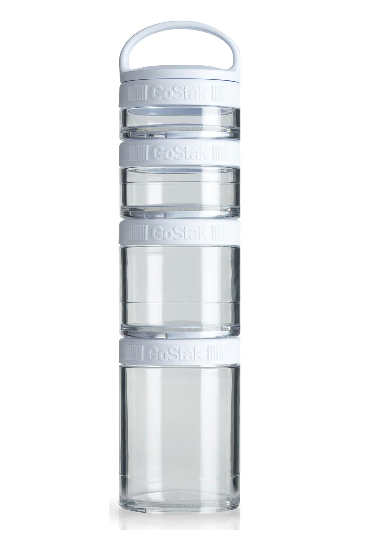 BlenderBottle GoStak Twist n' Lock Storage Jars, 4-Piece Starter Pak, White | Amazon (US)