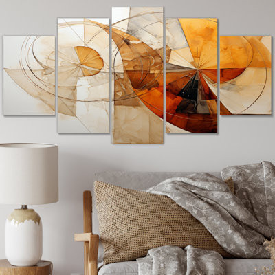 Earthly Tones II - 5 Piece Wrapped Canvas Print | Wayfair North America