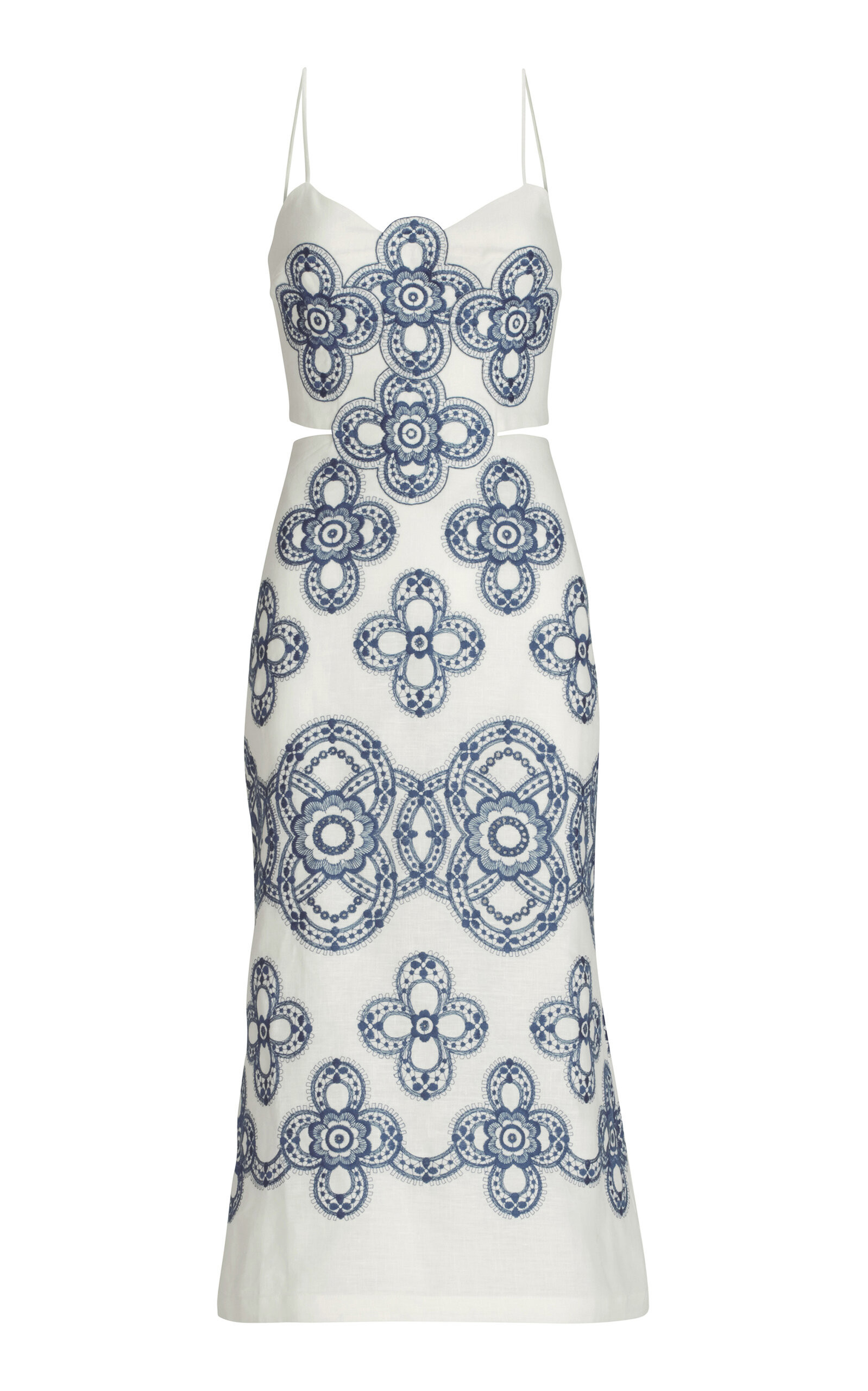 Silvia Tcherassi - Ceres Linen-Cotton Midi Dress - Multi - L - Moda Operandi | Moda Operandi (Global)