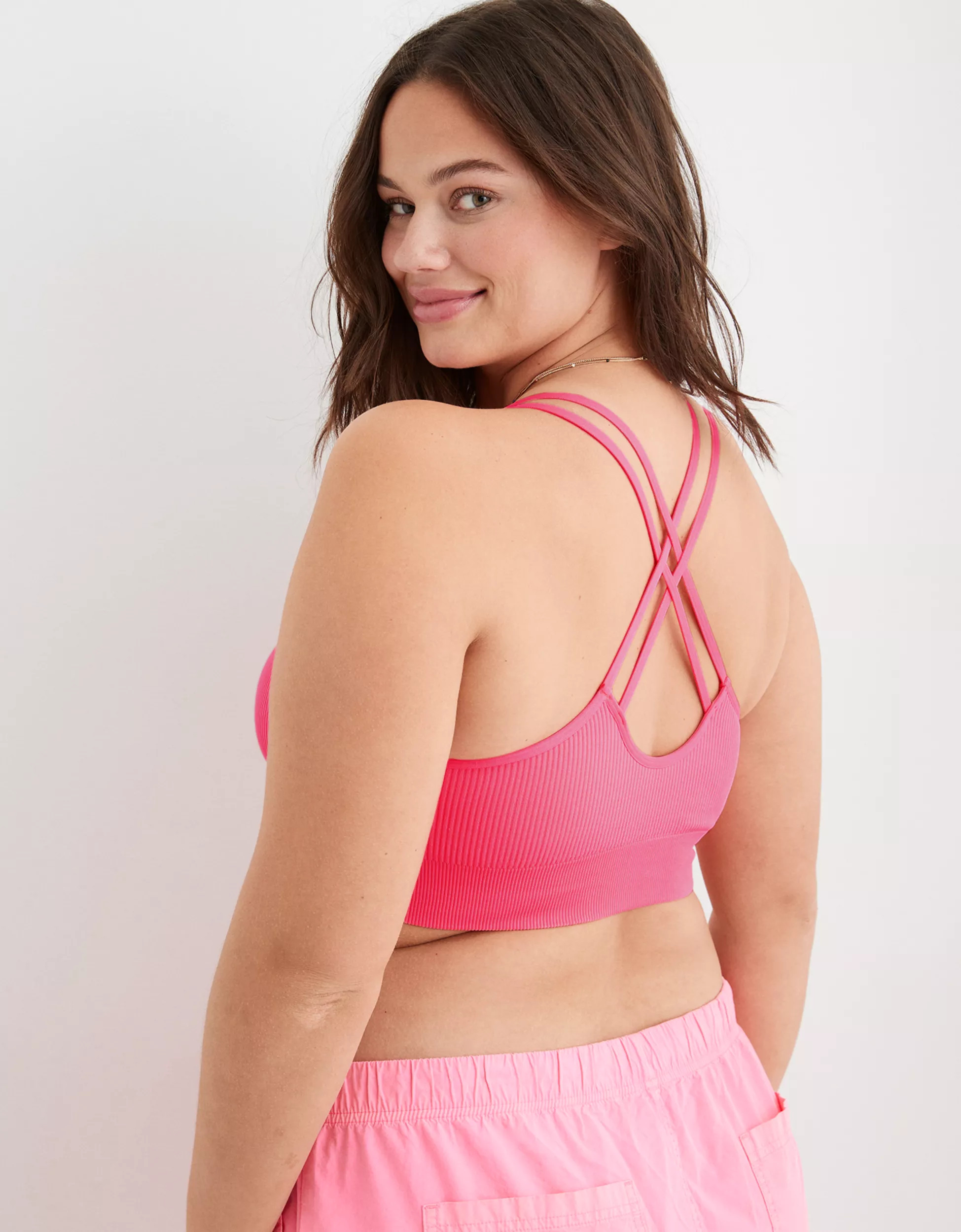 Aerie Seamless Strappy Padded Bralette | Aerie