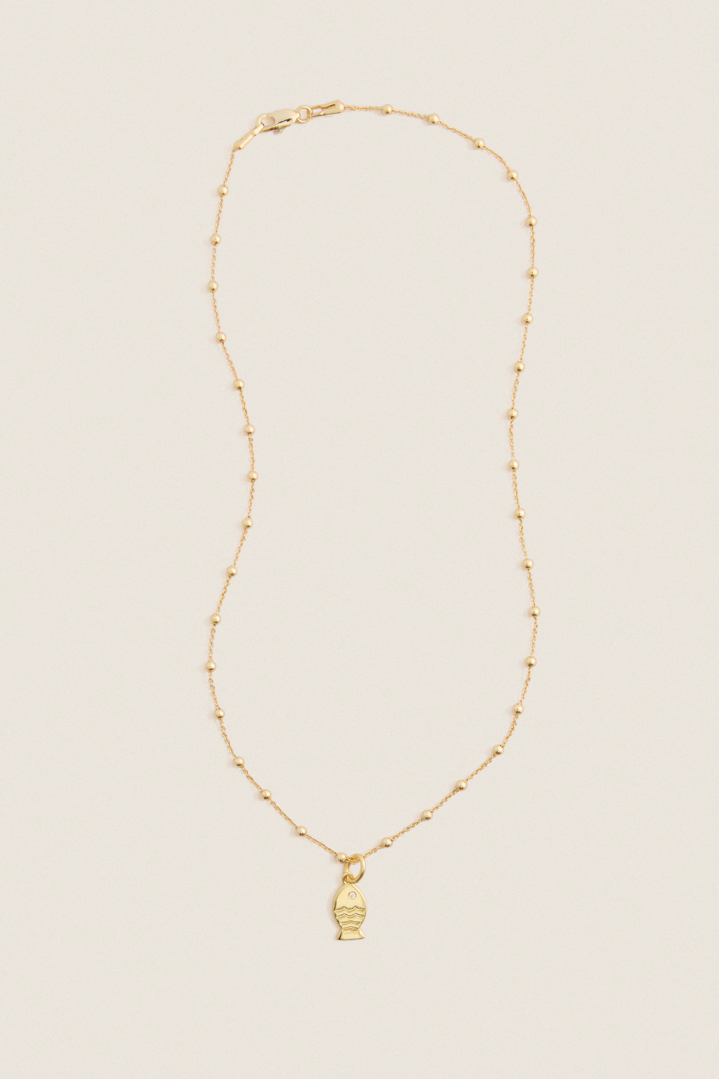 Gold Fish Mini Charm Necklace | Tuckernuck (US)
