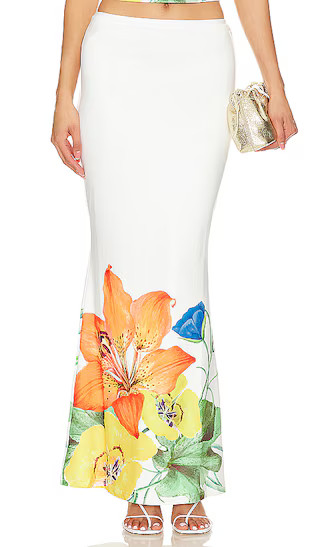 Primrose Skirt in White Flower | Revolve Clothing (Global)