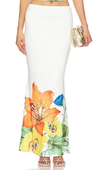Primrose Skirt in White Flower | Revolve Clothing (Global)