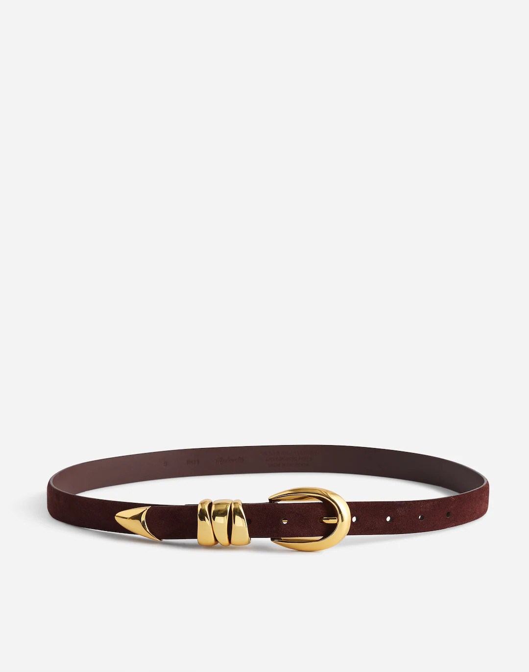 Triple Metal Keeper Belt in Suede | Madewell