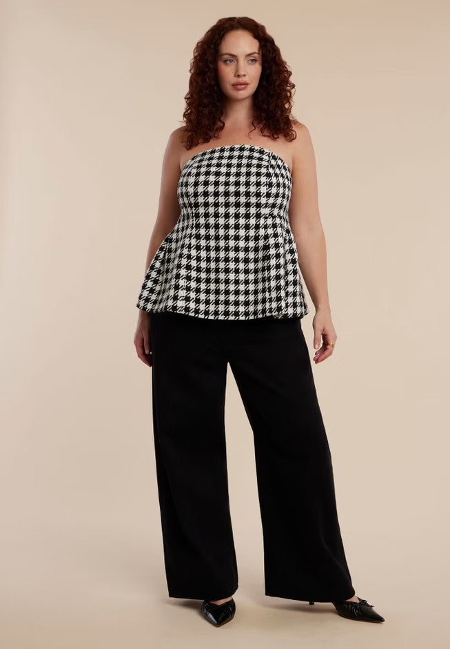 Houndstooth Bustier | Eloquii