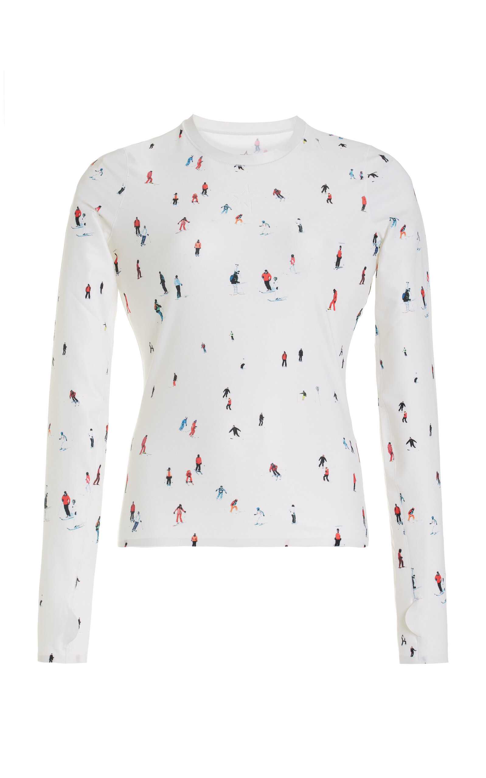 Perfect Moment - Active Ski-Print Compression Base Layer Top - White - S - Moda Operandi | Moda Operandi (Global)