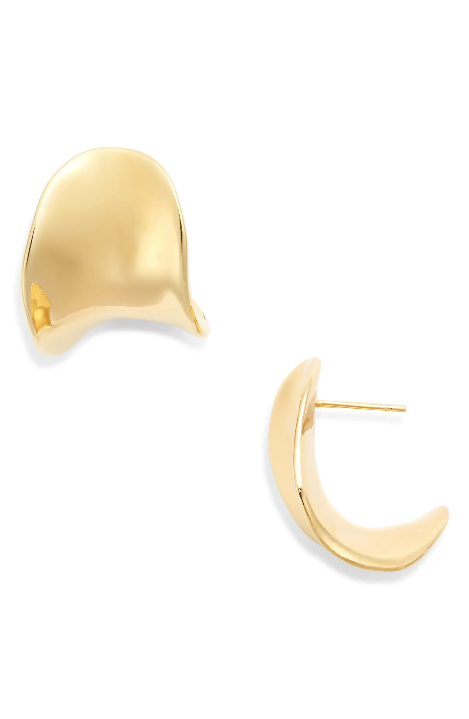 Curved J-Hoop Earrings | Nordstrom