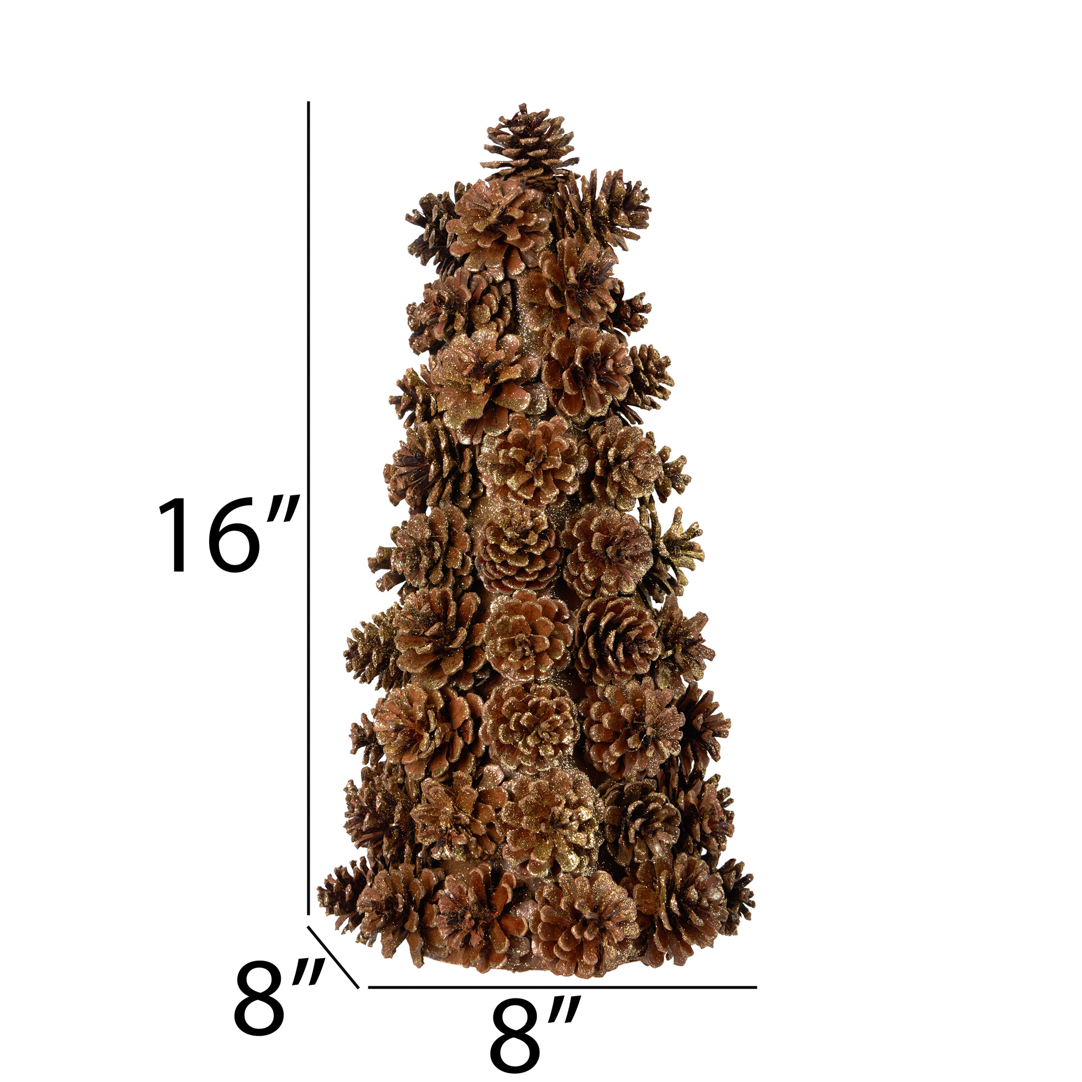 My Texas House Brown Pinecone Christmas Tree Decor, 16 in | Walmart (US)
