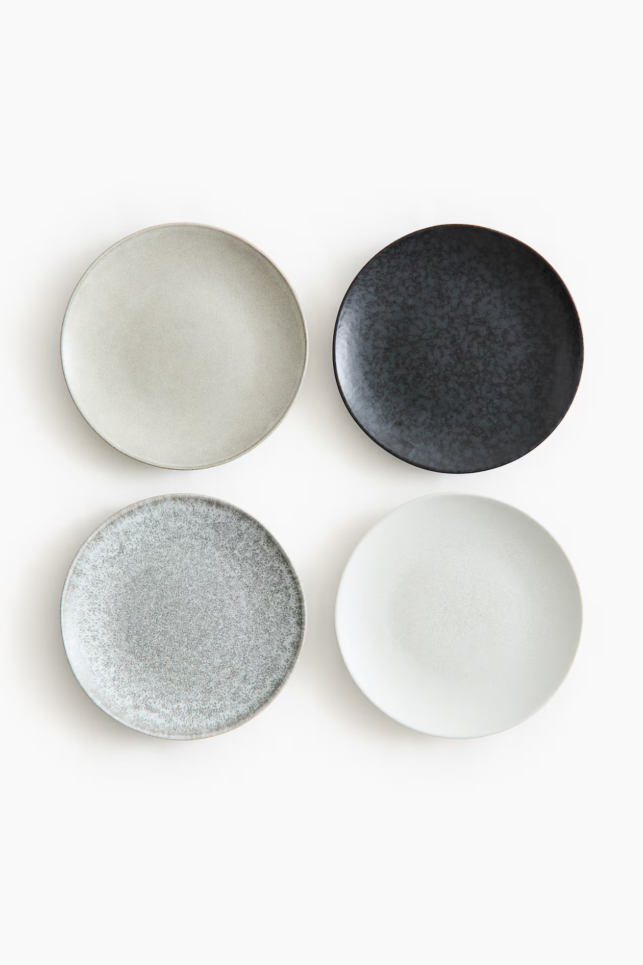 4-Pack Medium-Sized Stoneware Plates | H&M (US + CA)