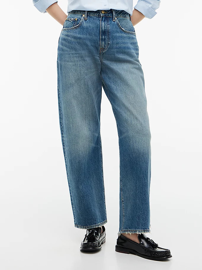 Quinn Mid Rise Barrel Faded Jeans | Tommy Hilfiger UK